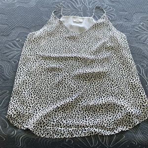 Leopard polyester top